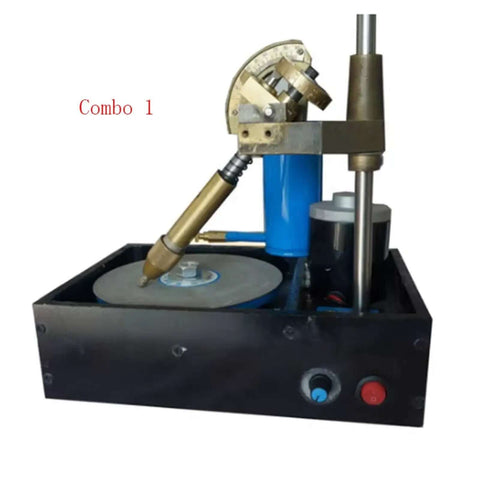 Kickass Mini Gemstone Faceting Machine With Easy Speed Controls And A Quiet Copper Motor That Makes Professional Lapidary Polishing And Fine Grinding A Total Breeze, showcasing the precision tool's components.