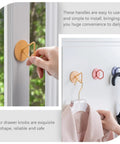 Adhesive Stick On Cabinet Handles 3 Pack Triangle And Hexagon Pull Knobs No Drill Easy Install for closets and windows in home
