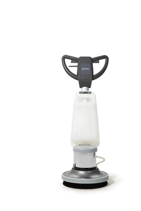Heavy Duty 17 Inch Floor Buffer Polisher Machine Multi Functional Carpet Scrubber with clear solution tank and round brush.