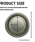 Top view of 2-piece set of 1.98 inch Trailer Hub Dust Caps illustrating sizes, part of Heavy Duty design.