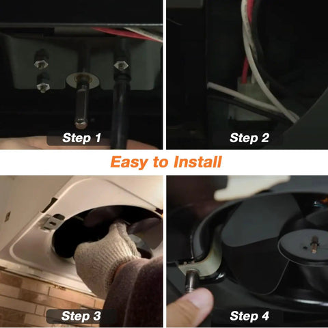 Installation steps for Range Hood Fan Motor Replacement 120V 60Hz 3000 1500 RPM Two Speed Exhaust Motor Nutone 40000 42000