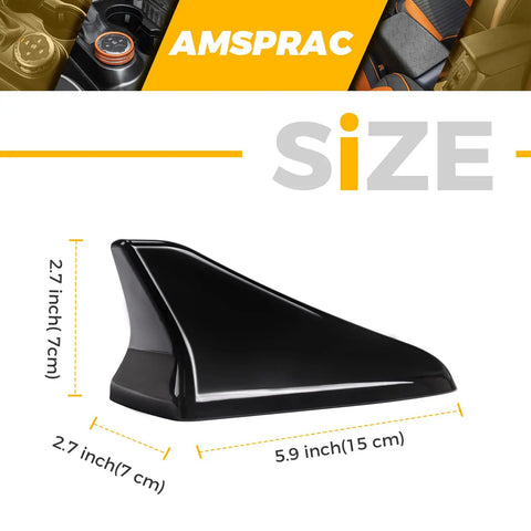 Shark Fin Antenna Cover for Kia Optima 2014-2020 Without GPS, black, 5.9 inches, durable ABS