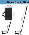 Rechargeable LED Under Vehicle Inspection Mirror With Adjustable Length next to carrying case with dimensions shown.