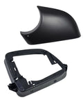 Super Clean Slick Swap Replacement Rearview Mirror Cover And Lower Trim Ring Frame Set For Tesla Model Y Driver Side Door Wing Mirror Housing Direct Bolt On 2020 To 2023, black plastic parts