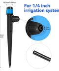 Adjustable Drip Irrigation Drippers 20 Pack Staked Fan Shape Water Flow Bubblers With Lock Barbed For Quarter Inch Tubing