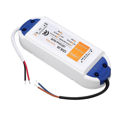 LED Driver 6.3A 72W Power Supply Transformer 90 240V AC To 12V DC For LED Strips Bulbs Computer Projects Industrial Outdoor Lighting Applications Pro Grade High Power Reliable Converter For Home Garage Workshop, white plastic body with wires