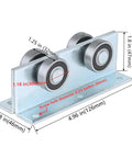 Four Wheel Trolley Assembly Roller For Strut Channel Heavy Duty Barn And Shed Sliding Doors Compatible With One And Five Eighths Inch Wide Strut