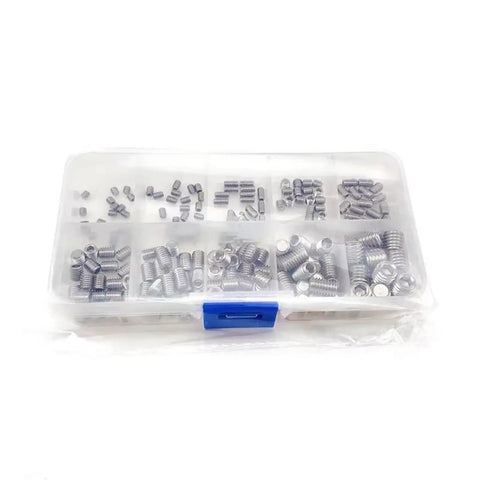 Durable RC Car Spare Parts Kit With 200 Pieces Of Hex Socket Headless Grub Screws M3 M4 M5 M6 M8 Stainless Steel Box