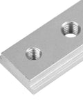 Close-up of aluminum component for T Slot Miter Track Jig for 30 and 45 Degree Cuts, 100mm Aluminum Alloy Build with threaded holes.
