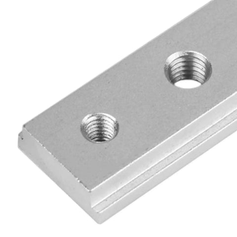 Close-up of Aluminum Alloy T Slot Miter Track Jig 30 45 Degree Type 100mm Power Tool Woodworking Accessory T Track Slider Bar with threaded holes