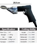 Heavy Duty Pneumatic Air Shears Metal Cutter For Steel Sheets Aluminum And Stainless Steel Plate 2500 RPM side view