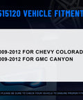 Fitment chart for Front Wheel Hub And Bearing Assembly Direct Replacement For Chevy Colorado 2009 2012 And GMC Canyon 2009 2012 RWD