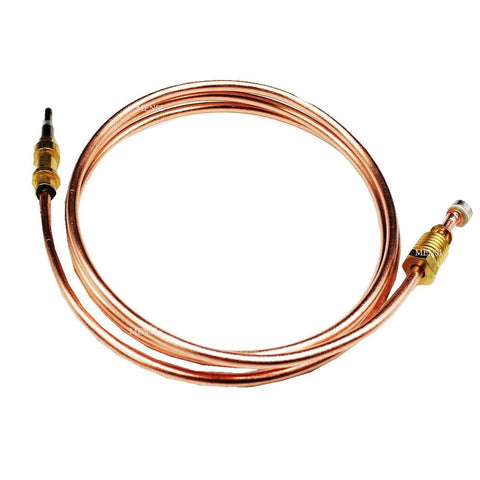 MENSI copper gas heater thermocouple replacement, 39.5-inch coil with brass fittings for Desa LP vent-free wall heater.