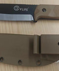 Beast Fixed Blade Knife With Sheath For Survival And Bushcraft 5.2 Inch D2 Steel Full Tang Blade Scandi Grind 5 Layer G10 Handle