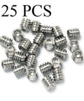 Hex Socket Set Screws 1/4-20 X 1/4 Stainless Steel 304 Cup Point Full Thread Grub Screws, 25 Pc Pack
