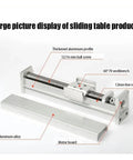 Heavy Duty Cnc Ball Screw Linear Guide Shaft Actuator Module Slide Table Rock Solid Workhorse Built Different For Industrial Labs No Fuss Plug And Play Setup, showing aluminum profile, 12mm rail slider and ball screw.