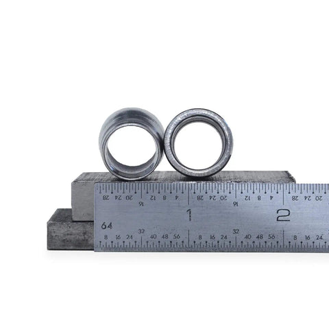 Metal wedges with ruler, part of the 15 Pack Super Safety Conical Handle Wedges For Wood Splitting And Pruning, Conical Design Expands 360.