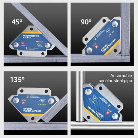 ESPTRS Arrow welding magnet, purple, metal construction, 28 lb holding capacity, multi-angle welding tool