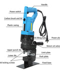 1300W Electric Hydraulic Hole Puncher For Metal And Steel Plates 110V 50Hz 10T Output Punch Tool with labeled parts