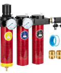 Z Series Heavy Duty Three Stage Air Filtration System With Sintered, Fine, And Charcoal Filters For Clean Pro Grade Compressed Air