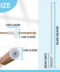 4 Pack DC97-16350 Series Suspension Rods Replacement Kit for Front Load Washers, showing rod dimensions and close-up detail