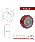 Heavy Duty PVC Wheel Casters Set Of 4 For Furniture Appliances Carts And Industrial Machines With Smooth Swivel Movement 3 Inch