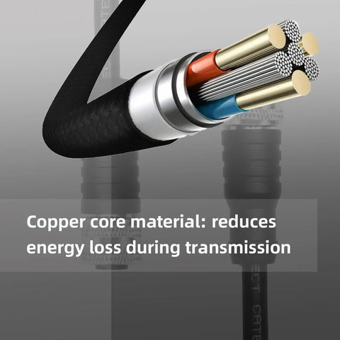 Close-up of M12 8 Pin Male To Female Connector Cable, showcasing copper core material for industrial sensor extension wire, 5 ft long.