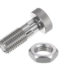 Top Shelf Stainless Steel Spring Plunger Featuring A Sweet Knurled Grip M16X2 Threads And Eight Mm Pin Non Locking Index Design Smooth Retracting Action Makes It A Solid Choice For Tough Industrial Projects Right Now with nut and knurled grip.