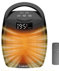 Portable Ceramic Space Heater With Digital Display And Touch Controls, 1500W Heats Up Fast, Built In Handle