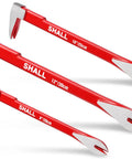 Beefy Three Piece Nail Puller Tool Set With 8 Inch 10 Inch And 12 Inch Crowbars Cats Paw Pry Bar Claw Tools For Demolition And Woodworking