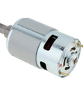 High Speed 18 To 21 Volt DC Motor With 15000 RPM Blower Power For Industrial Soot Cleaning And Collector Dust Removal Heavy Duty Permanent Magnet Drive close-up view showing metallic finish and output shaft
