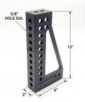 Built Tough 12 Inch Welding Clamping Square And Table Extension Kit featuring a 12 inch L-shaped riser block with 5/8 inch hole diameter.