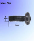 Black License Plate Screws For Lexus And Toyota M6 1.0 By 16 Mm Phillips Pan Head Bolts Made From 18 8 Stainless Steel Rust Resistant