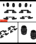 A-Performance Premium Rear Side Disc Brake Hardware Kit For Nissan Frontier And Xterra Plus Suzuki Equator Model Years 2005 To 2020 Durable Replacement Parts Set Upgraded Performance Specs. black rear brake hardware kit, dust boots and spring clips