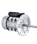 Pro Grade Single Phase Asynchronous Motor For Long Axis Circulation Fans 750 Watt 220 Volt YY7112 Model front view showing silver housing and motor shaft.