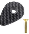 Premium Carbon Fiber Headset Top Cap with gold stainless screw, designed for bike setups ensuring flawless steering response.