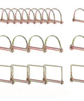20 Piece D Shape And Square Cotter Pin Set For Metalworking With Rust Resistant Color Plated Finish, Quick Release Safety Latch Kit For DIY Projects, Pro Grade Gear For Machinery, Automotive And General Maintenance, assorted D and square cotter pins