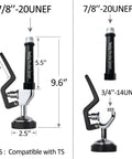 Dimensions of Commercial Sink Sprayer Replacement Kit with Handle Grip, 9.6 inch height, Brass Construction, Black