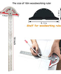 Dope Protractor Angle Finder And Woodworking Ruler Set With T Square And T Ruler Straight Edge Inch Ruler Multi Function Tool Kit