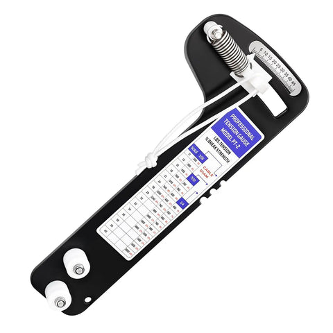 Rigging Tension Gauge For Sailboats And Mast Gear Quick Read Calibration Chart Anodized Aluminum Tension Meter For Marine Outdoor And Industrial Use Easy Readings For Beginners To Pros Essential Maintenance Tool showing gauge and calibration chart