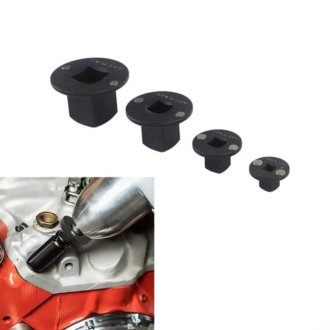 Ultra-Low Profile Socket Adapter Set With Impact Drivers Steel Hex Shank Kit For Auto Repair Tight Spaces, four black steel pieces