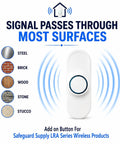 Wireless Doorbell Kit With Flashing Strobe For Hearing Impaired Homes And Busy Offices 1000 ft Range signal passes surfaces.