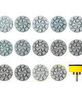 Mini Diamond Polishing Pad Set 1 Inch With 14 Grits From 50 To 10000 Water Sanding Discs And 3Mm Shank Hook And Loop Backing Holder