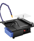 Beast 1850W Faceting Machine with Infinitely Adjustable Speed for gem polishing, black compact lapidary tool, side view.