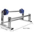 Manual Film Roll Holder For Cargo Wrapping, Lightweight Metal Plastic Unwinding Frame, 46cm wide with blue reels