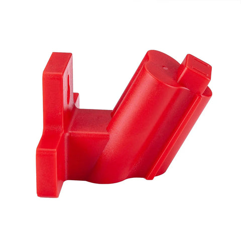 Red ABS holder from 4 Pack Tool Holder Mounts For 12V Drills Wall Or Bench Storage Durable ABS Plastic Hanger Kit With Screws Included Easy