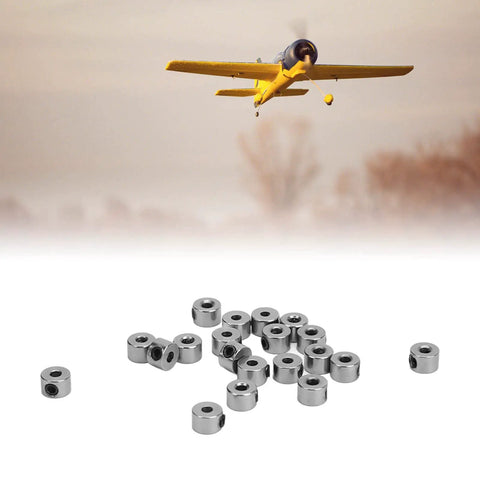 Durable Stainless Steel Landing Gear Stopper Wheel Collar Kit 20Pcs Set 2.1mm Shaft Fit For RC Planes And Model Aircraft