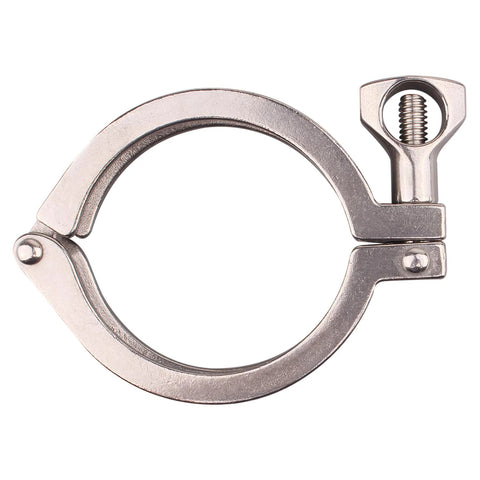 Tri-clamp hose clamp, 2.5-inch, stainless steel with wing nut