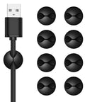 8 Pack Adhesive Cable Clips For Desk Cable Management And Wire Organization, Easy Mount For Computer, TV, Power Strip, Black
