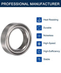 HiPicco 6702ZZ deep groove ball bearing, chrome steel, 15x21x4 mm, double shielded, angled front view